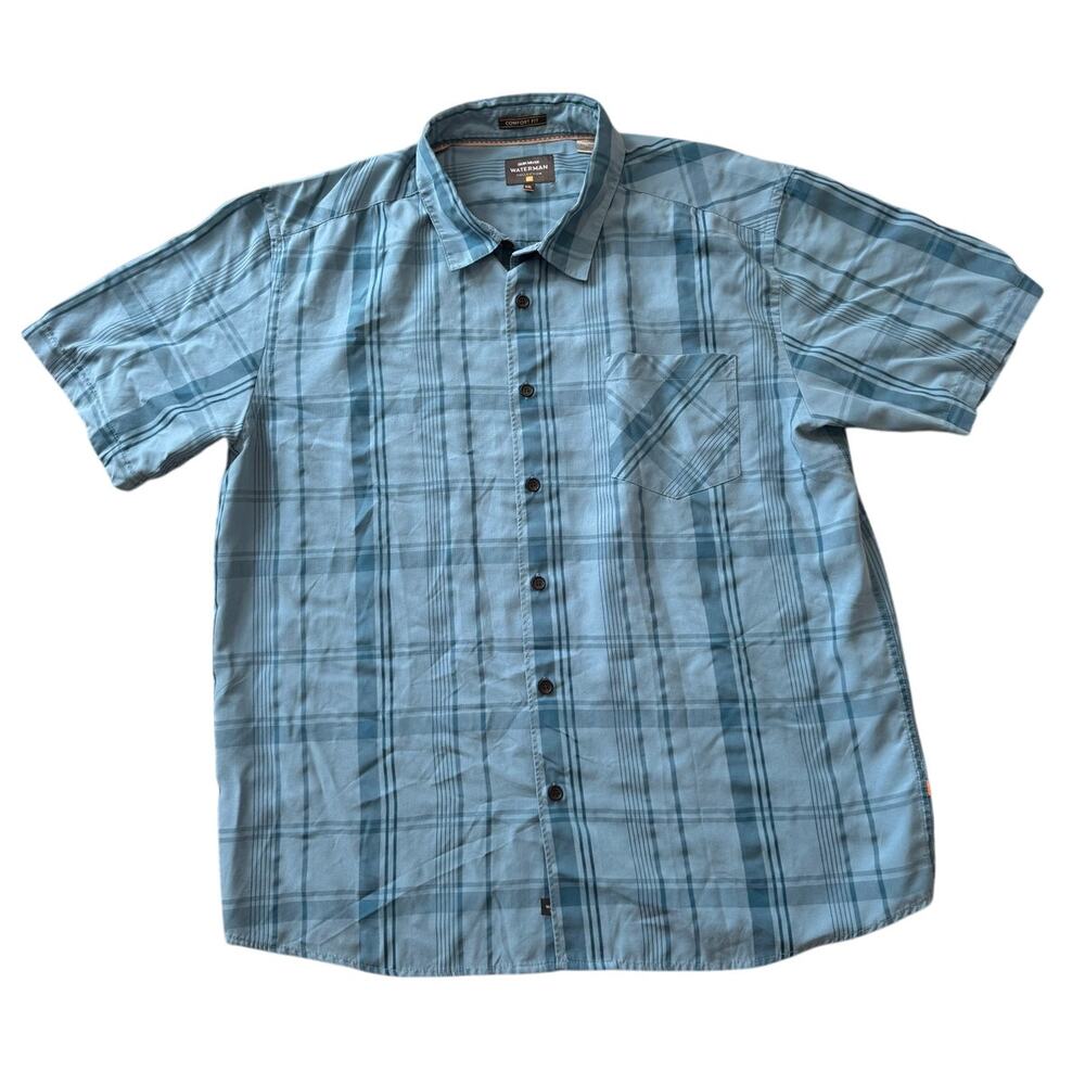 Quiksilver Waterman Men's Comfort Fit collared, button up shirt, size Men's XXL